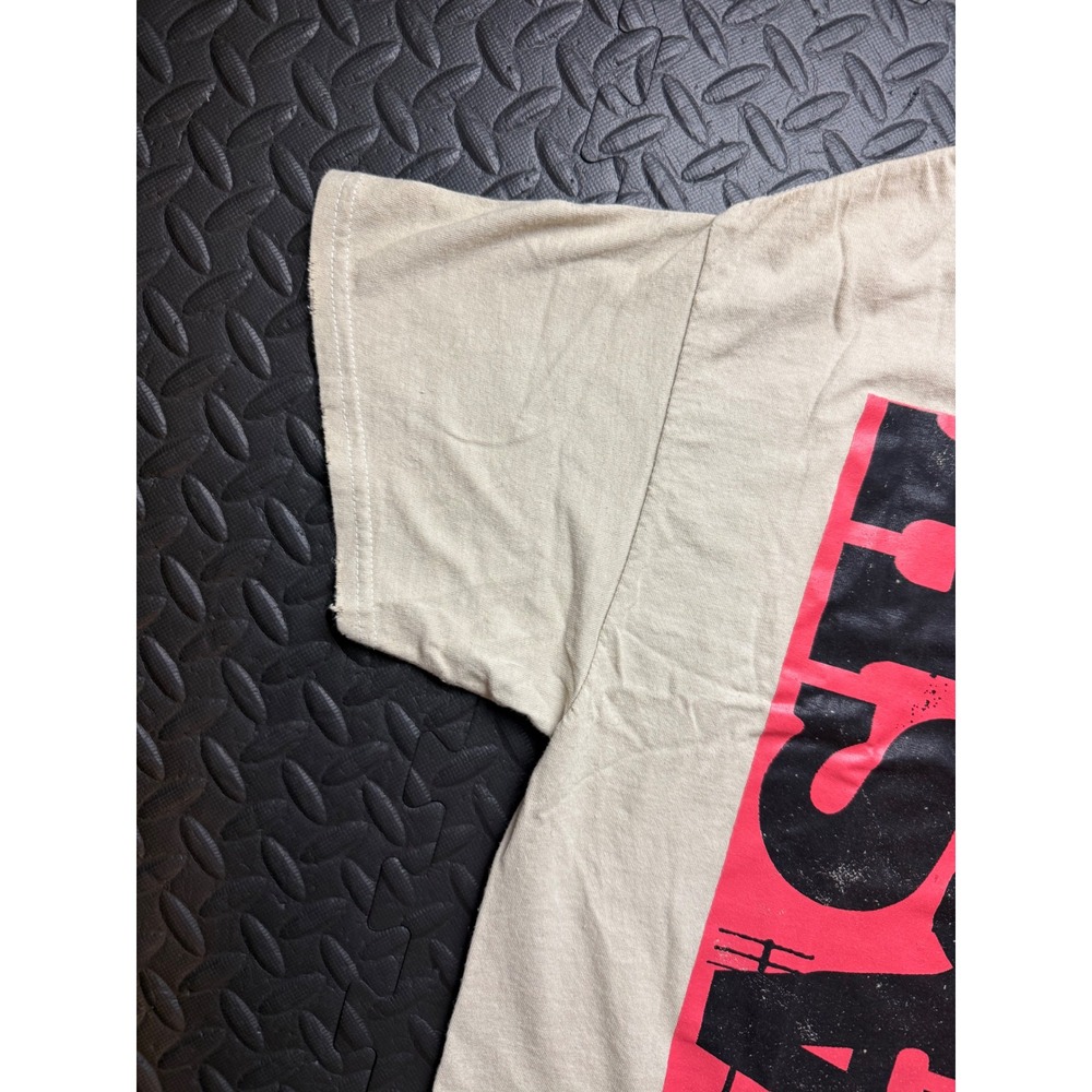 Johnny Cash Graphic T-Shirt Mens L/XL Tan Pink Man In Black Garment Dyed New - Picture 4 of 8